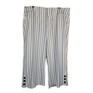 Lane Bryant The Laney Crop High-Rise With Power Pockets Stripped Pants 20 NWT